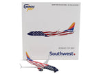 Boeing 737-800 Commercial Aircraft "Southwest Airlines - Freedom One" United States Flag Livery 1/400 Diecast Model Airplane by GeminiJets-3