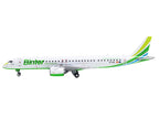 Embraer E195-E2 Commercial Aircraft "Binter Canarias" (EC-OEA) White with Green Tail Stripes Stripes 1/400 Diecast Model Airplane by GeminiJets-0