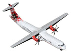 ATR 72-600 Commercial Aircraft "Loganair - Scotland's Airline" (G-LMTE) White with Red Plaid Tail 1/400 Diecast Model by GeminiJets-1