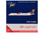 ATR 72-600 Commercial Aircraft "Loganair - Scotland's Airline" (G-LMTE) White with Red Plaid Tail 1/400 Diecast Model by GeminiJets-2