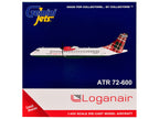 ATR 72-600 Commercial Aircraft "Loganair - Isle of Man's Airline" (G-LMTE) White with Red and Green Plaid Tail 1/400 Diecast Model by GeminiJets-2