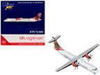 ATR 72-600 Commercial Aircraft "Loganair - Isle of Man's Airline" (G-LMTE) White with Red and Green Plaid Tail 1/400 Diecast Model by GeminiJets-0