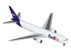 Boeing 767-300F Commercial Aircraft "FedEx (Federal Express)" (N144FE) White with Purple Tail 1/400 Diecast Model Airplane by GeminiJets-1