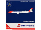 Airbus A350-900 Commercial Aircraft with Flaps Down Configuration "Edelweiss Air" (HB-IHC) White with Red Tail 1/400 Diecast Model Airplane by GeminiJets-2