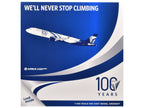 Airbus A321neo Commercial Aircraft "Delta Air Lines 100 Years" (N589DT) White and Blue with Stripes 1/400 Diecast Model Airplane by GeminiJets-2
