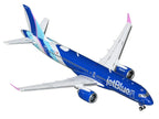 Airbus A220-300 Commercial Aircraft "JetBlue Airways" (N3241J) Blue with Striped Tail 1/400 Diecast Model by GeminiJets-1