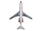 Boeing 727-100 Commercial Aircraft "United Airlines - Saul Bass Livery" (N7001U) White with Stripes 1/400 Diecast Model by GeminiJets-3