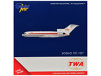 Boeing 727-100 Commercial Aircraft "Trans World Airlines" (N851TW) White with Red Stripes 1/400 Diecast Model by GeminiJets-2