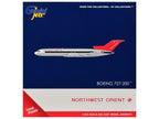 Boeing 727-200 Commercial Aircraft "Northwest Orient" (N298US) Silver with White Stripes and Red Tail 1/400 Diecast Model by GeminiJets-2