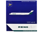 McDonnell Douglas MD-90 Commercial Aircraft "Reno Air" (N905RA) White with Green Tail 1/400 Diecast Model Airplane by GeminiJets-2