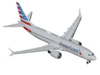 Boeing 737 MAX 8 Commercial Aircraft "American Airlines" (N326RP) Gray with Striped Tail Series 1/400 Diecast Model by GeminiJets-0