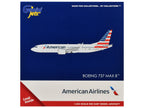 Boeing 737 MAX 8 Commercial Aircraft "American Airlines" (N326RP) Gray with Striped Tail Series 1/400 Diecast Model by GeminiJets-1