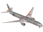 Boeing 777-300ER Commercial Aircraft "American Airlines - Flagship DFW" (N735AT) Silver with Orange Stripes 1/400 Diecast Model by GeminiJets-0