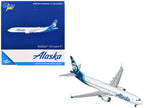 Boeing 737 MAX 9 Commercial Aircraft "Alaska Airlines" (N708AL) White with Blue Tail Graphics 1/400 Diecast Model by GeminiJets-2