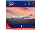 Embraer ERJ-145 Commercial Aircraft "JSX" (N960JX) White with Red Stripes and Tail 1/400 Diecast Model Airplane by GeminiJets-2