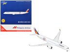 Airbus A350-1000 Commercial Aircraft with Flaps Down "Philippine Airlines - 85 Years" (RP-C3510) White with Tail Graphics 1/400 Diecast Model Airplane by GeminiJets-0