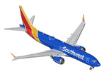 Boeing 737 MAX 8 Commercial Aircraft "Southwest Airlines" (N8788L) Blue with Red and Yellow Stripes 1/400 Diecast Model Airplane by GeminiJets-1