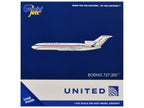 Boeing 727-200 Commercial Aircraft "United Airlines - Stars & Bars/Friend Ship" (N7620U) White with Red and Blue Stripes 1/400 Diecast Model Airplane by GeminiJets-2