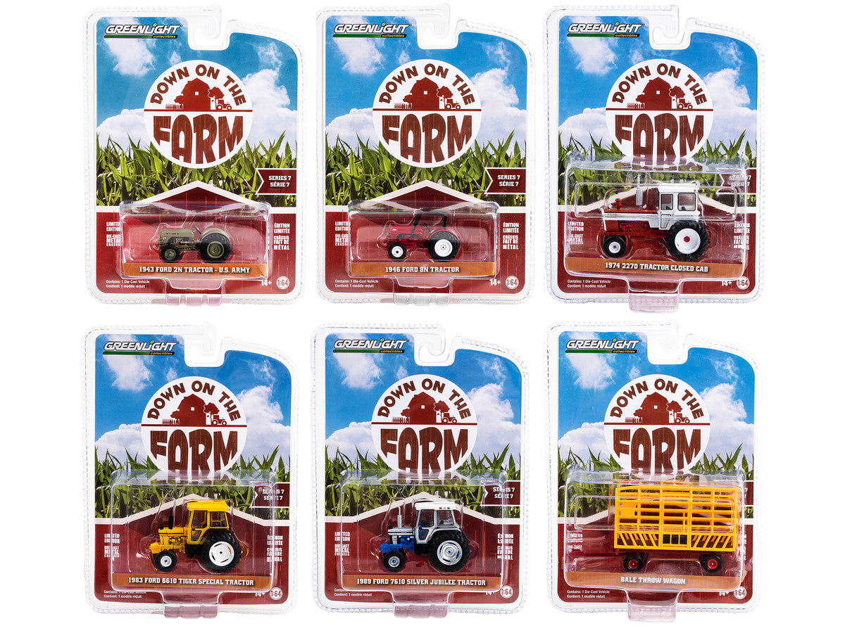 "Down on the Farm" Series Set of 6 pieces Release 7 1/64 Diecast Models by Greenlight-0