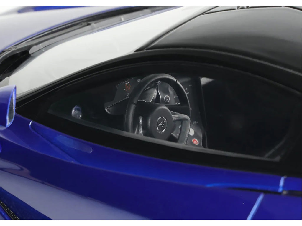 2023 McLaren 750S Coupe Blue Metallic with Black Top 1/18 Model Car by GT Spirit-3