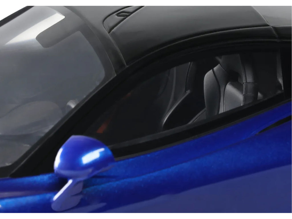 2023 McLaren 750S Coupe Blue Metallic with Black Top 1/18 Model Car by GT Spirit-2