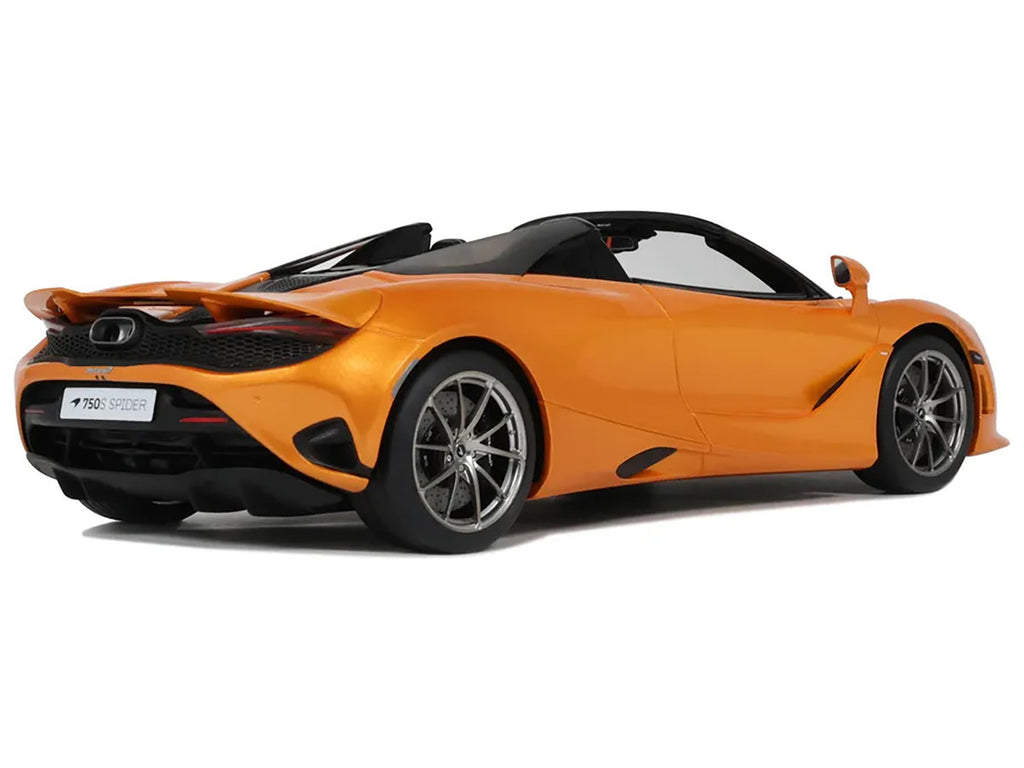2024 McLaren 750S Spider Orange Metallic 1/18 Model Car by GT Spirit-2