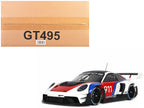 2023 Porsche 911 (992) GT3 R Rennsport White with Black Top and Red and Blue Graphics 1/18 Model Car by GT Spirit