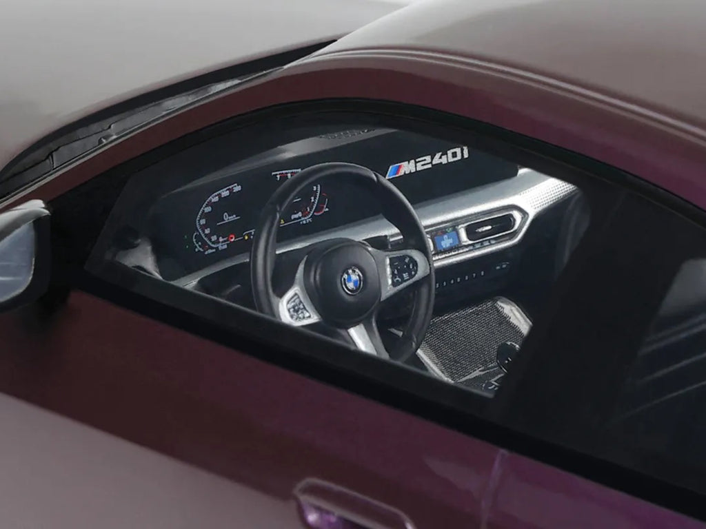 2023 BMW M240i Thundernight Purple Metallic 1/18 Model Car by GT Spirit