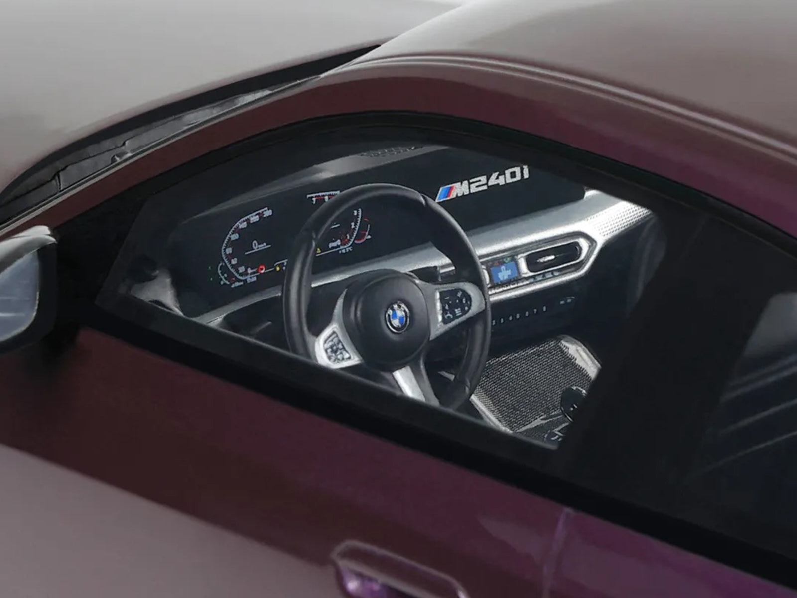 2023 BMW M240i Thundernight Purple Metallic 1/18 Model Car by GT Spirit