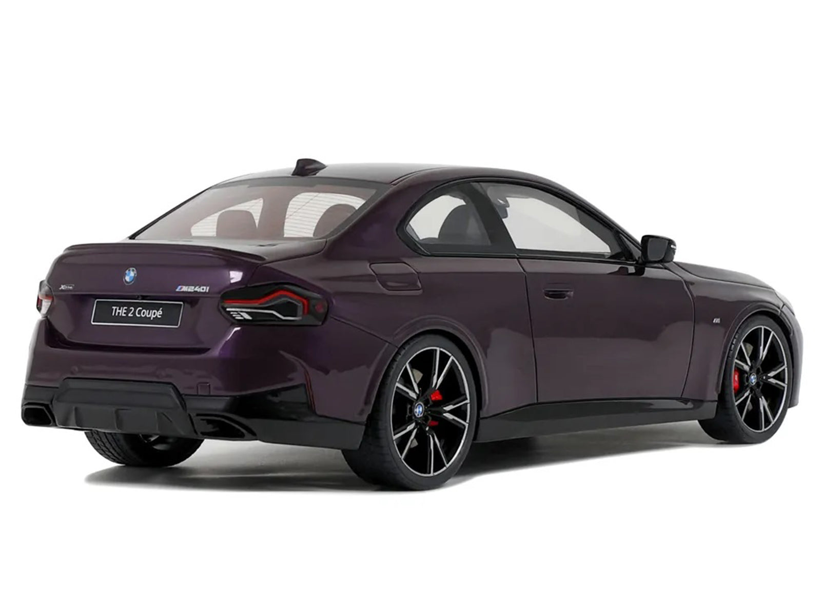 2023 BMW M240i Thundernight Purple Metallic 1/18 Model Car by GT Spirit