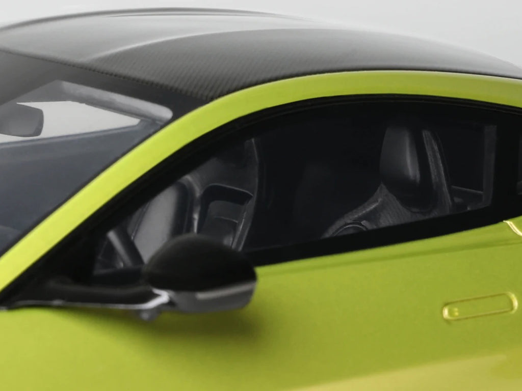 2024 Aston Martin Vantage Cosmopolitan Yellow Metallic with Black Top 1/18 Model Car by GT Spirit