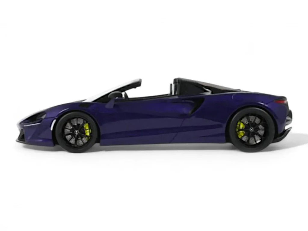 2024 McLaren Artura Spider Lantana Purple Metallic 1/18 Model Car by GT Spirit