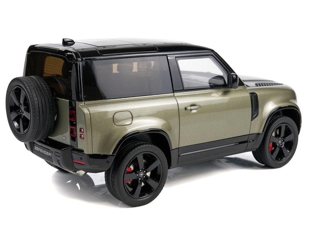 2021 Land Rover Defender 90 P400 X-Dynamic HSE Pangea Green Metallic 1/18 Model Car by GT Spirit-1