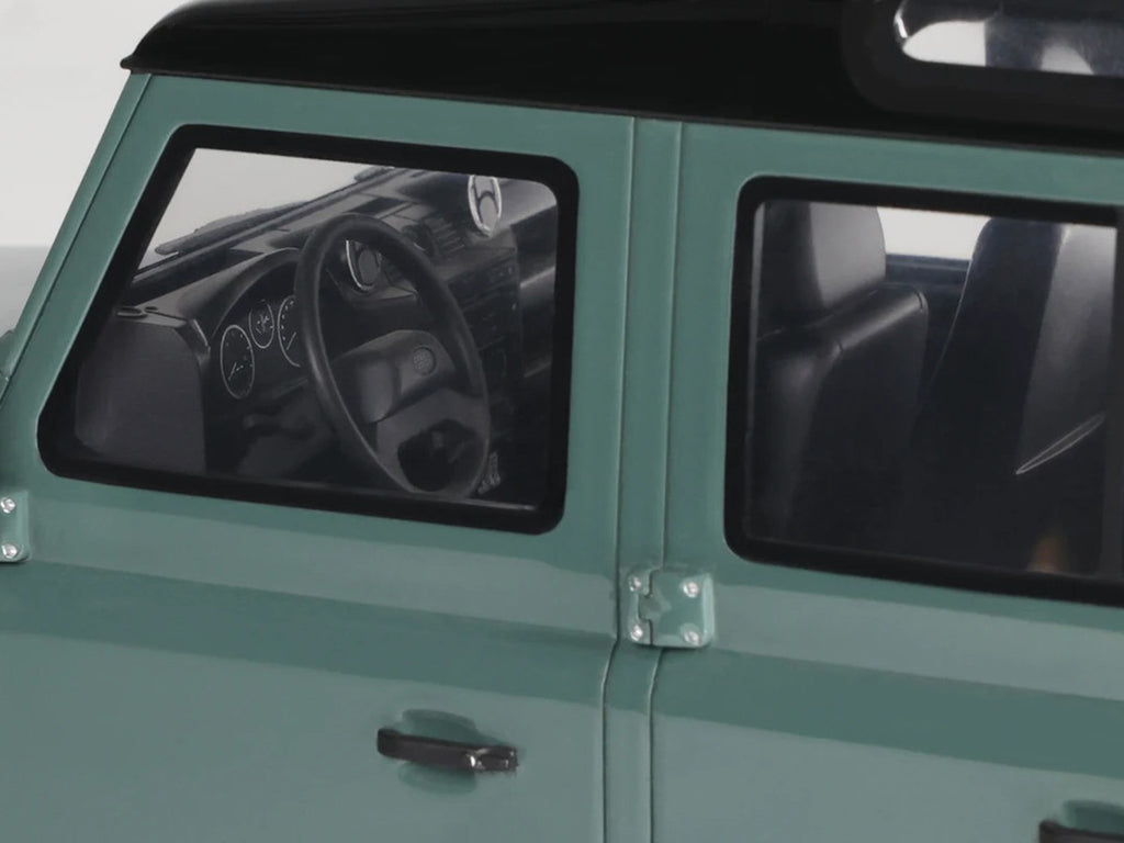 2016 Land Rover Defender 3 Station Wagon Green with Black Top 1/18 Model Car by GT Spirit-3