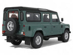 2016 Land Rover Defender 3 Station Wagon Green with Black Top 1/18 Model Car by GT Spirit