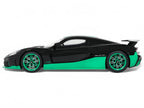2023 Rimac Nevera Black with Green Stripes 1/18 Model Car by GT Spirit-0