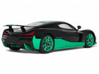 2023 Rimac Nevera Black with Green Stripes 1/18 Model Car by GT Spirit-1