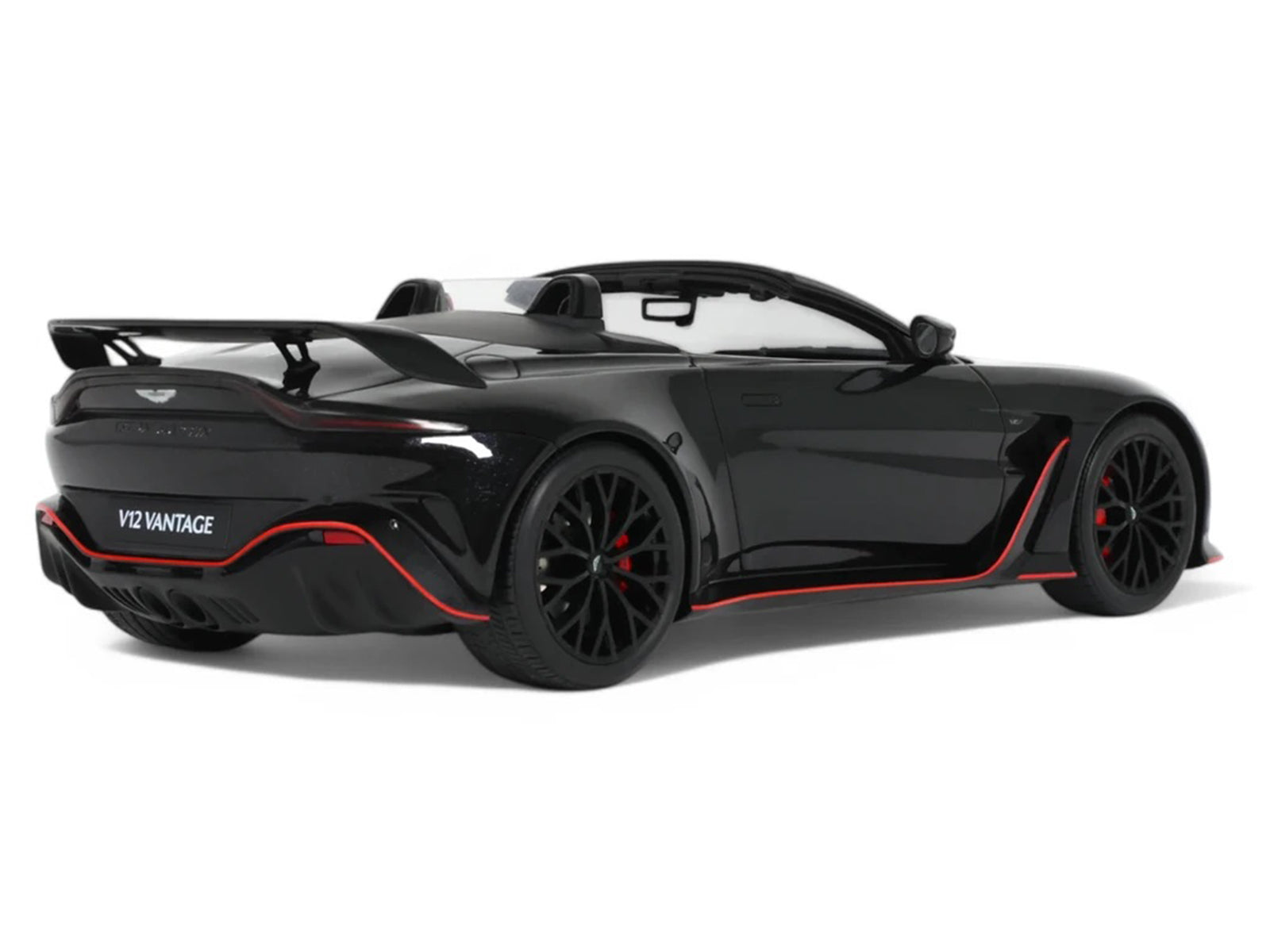 2023 Aston Martin V12 Vantage Roadster Onyx Black 1/18 Model Car by GT Spirit