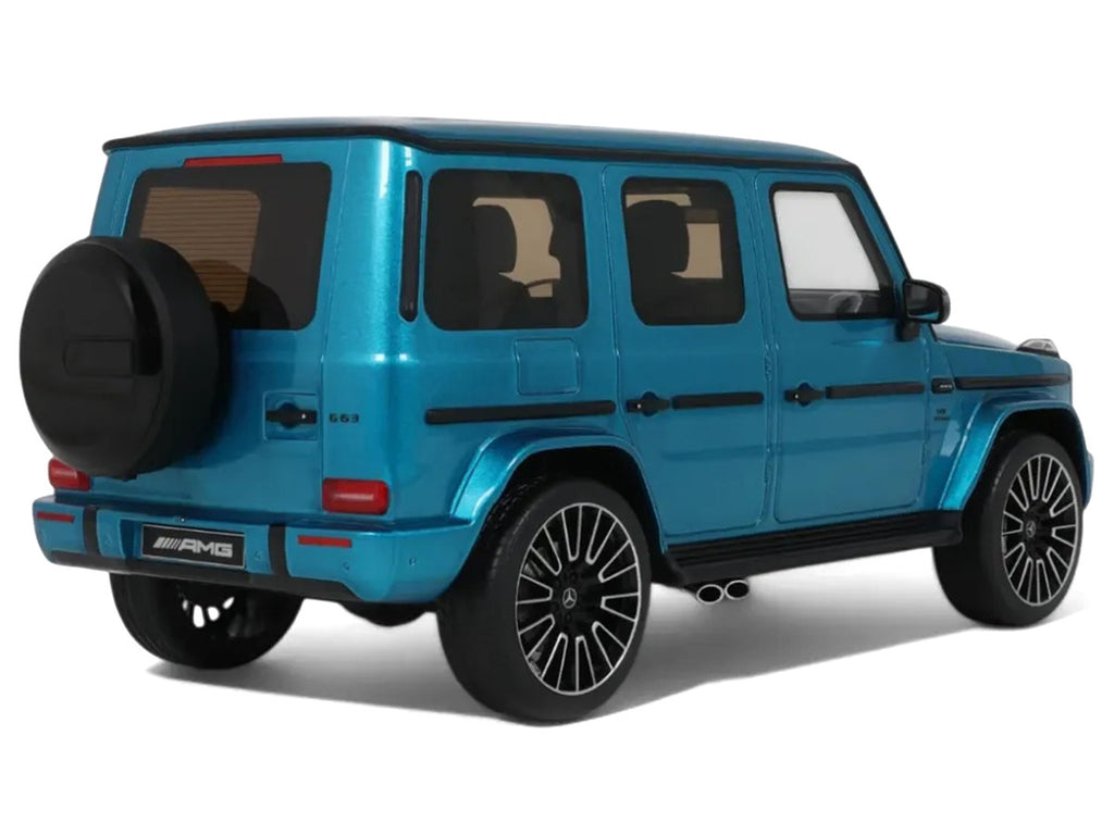 2024 Mercedes-Benz G 63 AMG Hyper Blue Magno Metallic 1/18 Model Car by GT Spirit-1