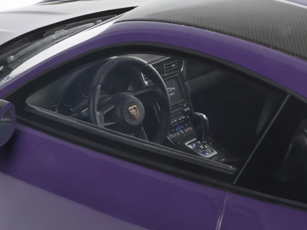 2021 Porsche 911 (991.2) GT2 RS Ultraviolet Metallic with Carbon Stripes 1/18 Model Car by GT Spirit-1