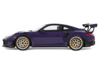 2021 Porsche 911 (991.2) GT2 RS Ultraviolet Metallic with Carbon Stripes 1/18 Model Car by GT Spirit-3