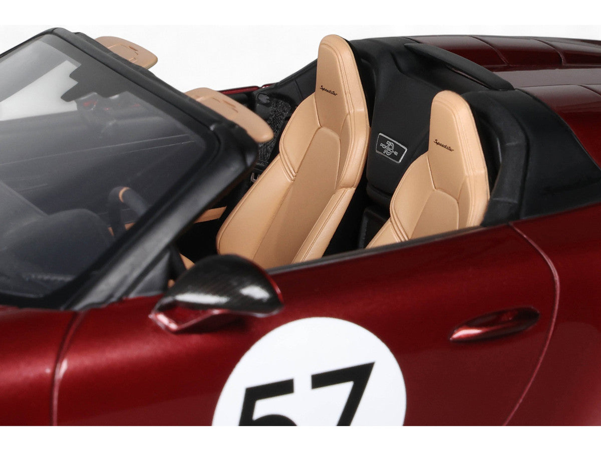 2019 Porsche 911 (991.2) Speedster #57 "Heritage Edition" Cherry Red Metallic 1/18 Model Car by GT Spirit-2