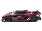 2017 Koenigsegg Agera RS Deep Red Metallic with Black Stripes 1/18 Model Car by GT Spirit