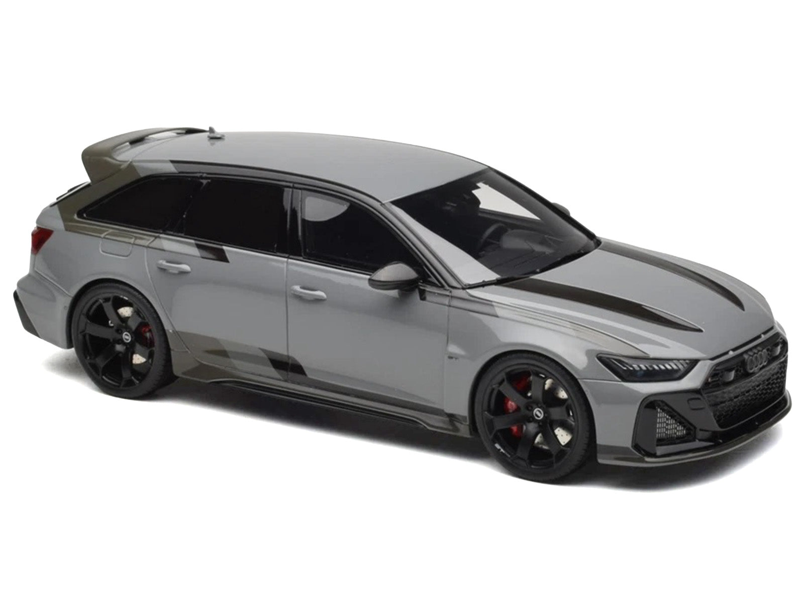 2024 Audi RS 6 GT Gray 1/18 Model Car by GT Spirit