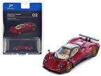 Pagani Zonda F Rosso Dubai Red Metallic "Hypercar League Collection" 1/64 Diecast Model Car by PosterCars-0