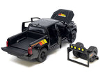 2023 Toyota Tundra TRD 4x4 Pickup Truck Black with TRD Stripes with Sunroof and Wheel Rack Limited Edition to 2400 pieces Worldwide 1/24 Diecast Model Car-0