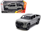 2023 Toyota Tundra TRD 4x4 Pickup Truck Cement Gray with Sunroof and Wheel Rack 1/24 Diecast Model Car-2