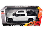 2023 Toyota Tundra TRD 4x4 Pickup Truck White Metallic with Sunroof and Wheel Rack 1/24 Diecast Model Car-2