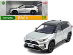 Toyota Rav4 Hybrid XSE Silver Metallic with Black Top and Sunroof 1/24 Diecast Model Car-0