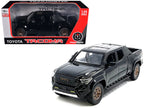 2024 Toyota Tacoma Trailhunter Edition Pickup Truck Black 1/24 Diecast Model Car-2